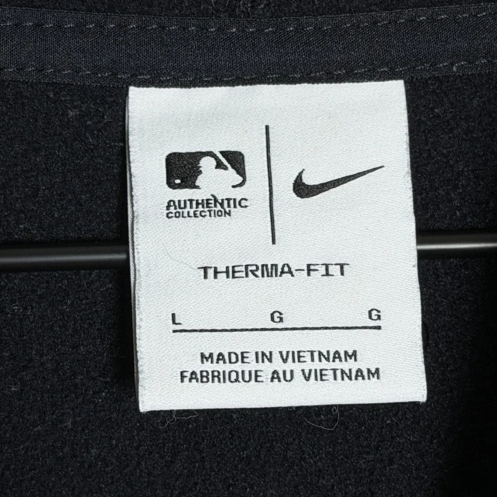 Nike Mens Hoodie Large Black New York Yankees MLB Therma-FIT Pullover
